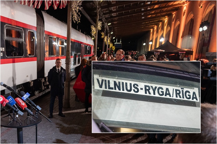 Po beveik 20 metų išvyko pirmasis traukinys iš Vilniaus į Rygą: užsimenama apie būsimą jungtį į Taliną